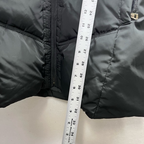 Cole Haan Signature Down feather Parka Puffer Coat Womens L Black Winter Warm - Picture 5 of 6
